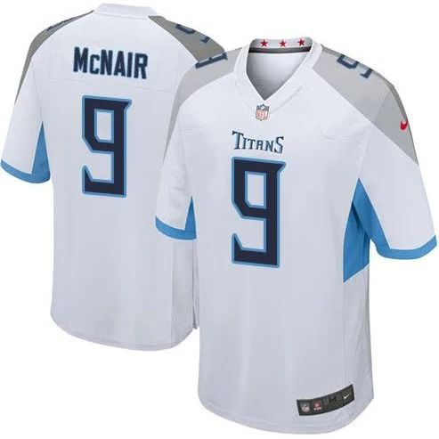 Men Tennessee Titans #9 Steve McNair Nike White Game NFL Jersey